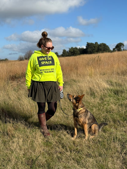 GIVE US SPACE - Nervous Dog In Training Unisex Hoodie