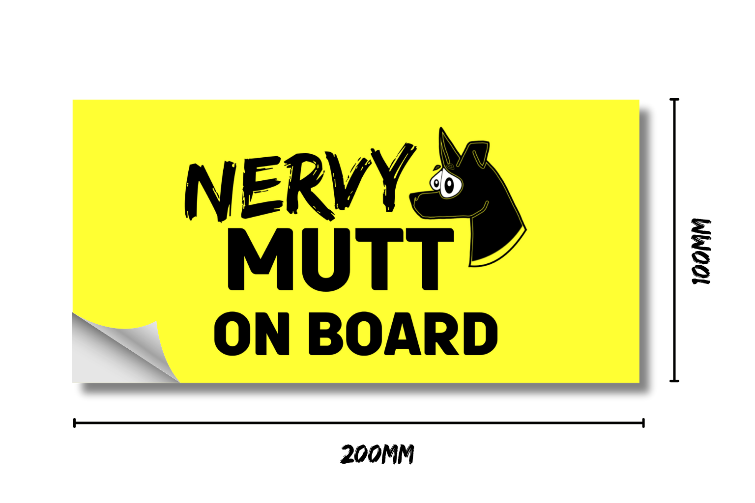 Nervy-Mutt-Car-Decal-Sticker-Size